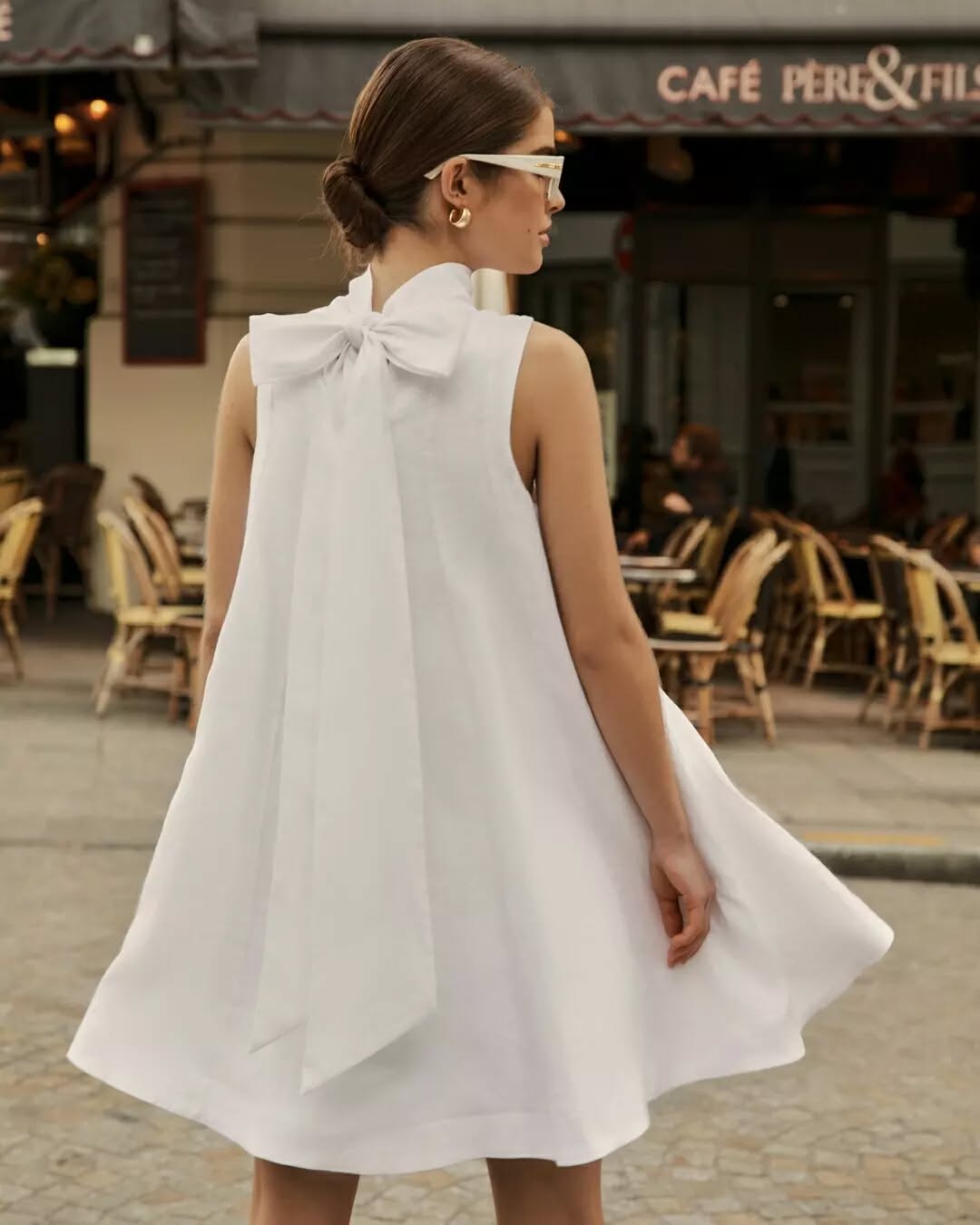 Mini bride linen dress for Viktorija