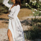 Boho front button muslin dress