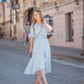 Robe portefeuille en lin