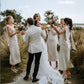 Bridesmaind linen midi dress