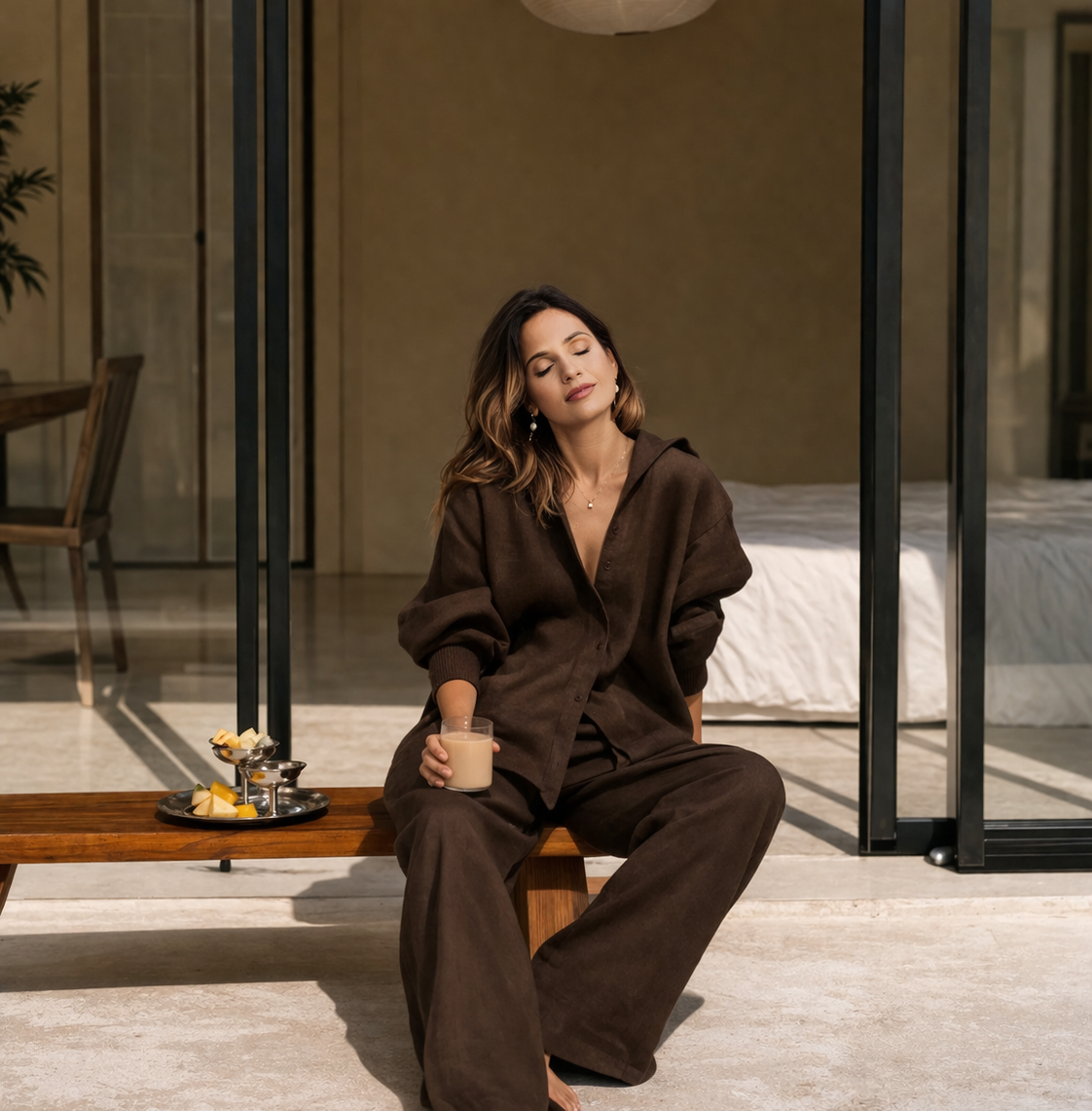 Natural Linen Set – Shirt & Trousers