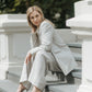 Pantalon large en lin Pantalon taille haute en lin brut