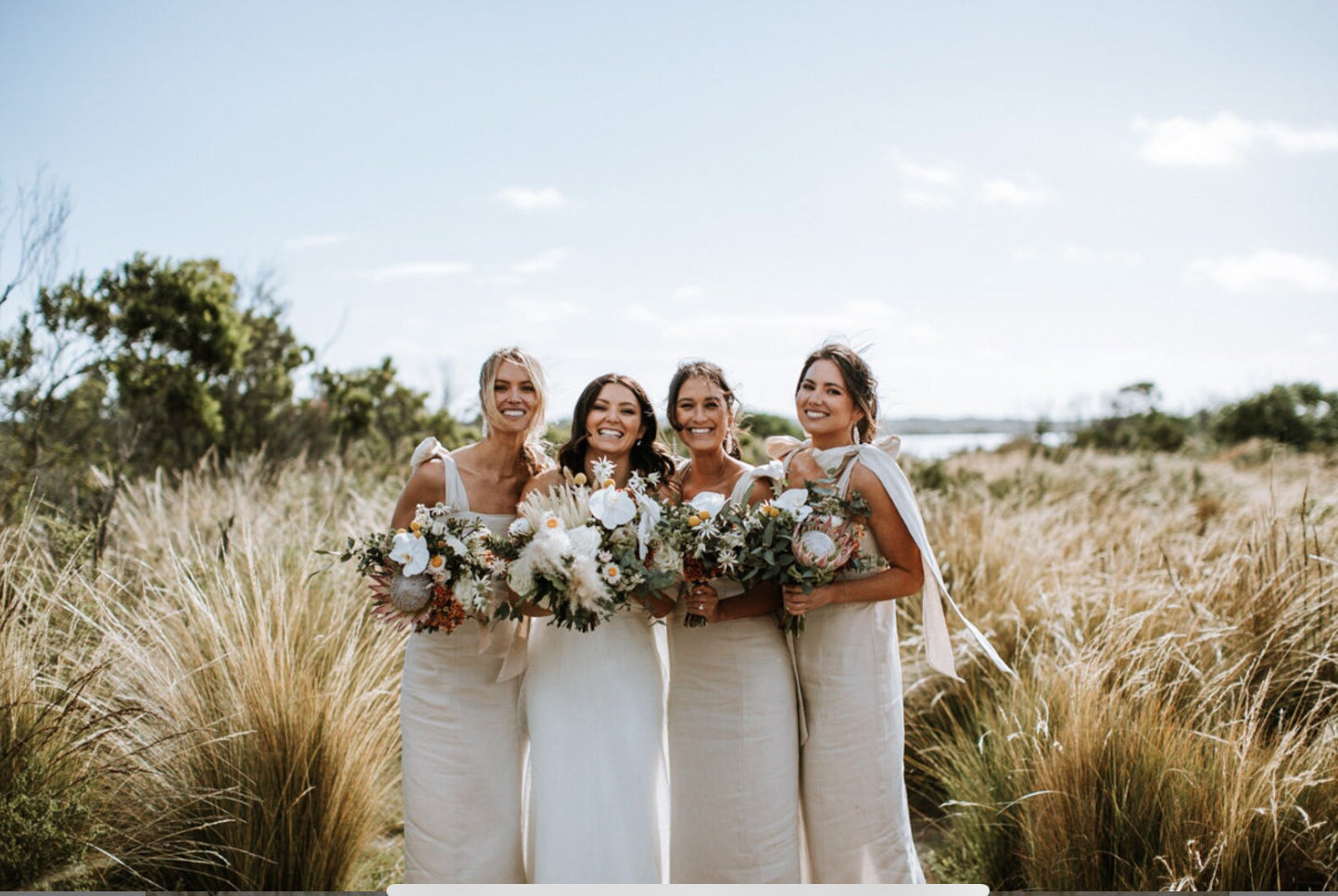 Brautjungfernkleid aus Leinen