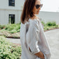 Raglan  3/4 sleeves linen shirt 