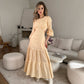 Robe longue en lin dos nu