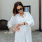 Robe chemise oversize en lin