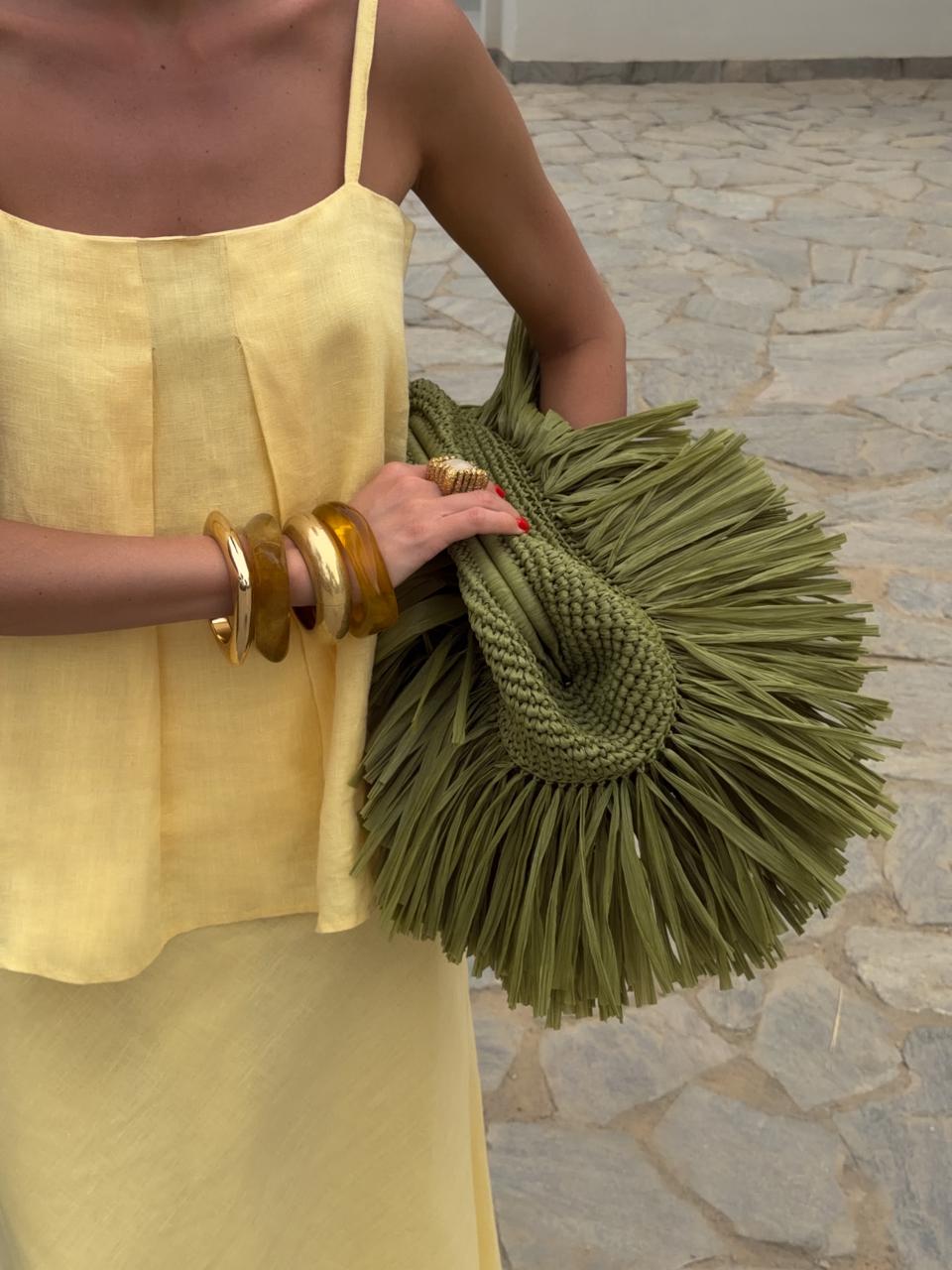 Linen set skirt top