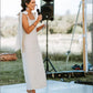 Narural linen midi dress