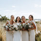 Natural linen midi dress bridesmaid