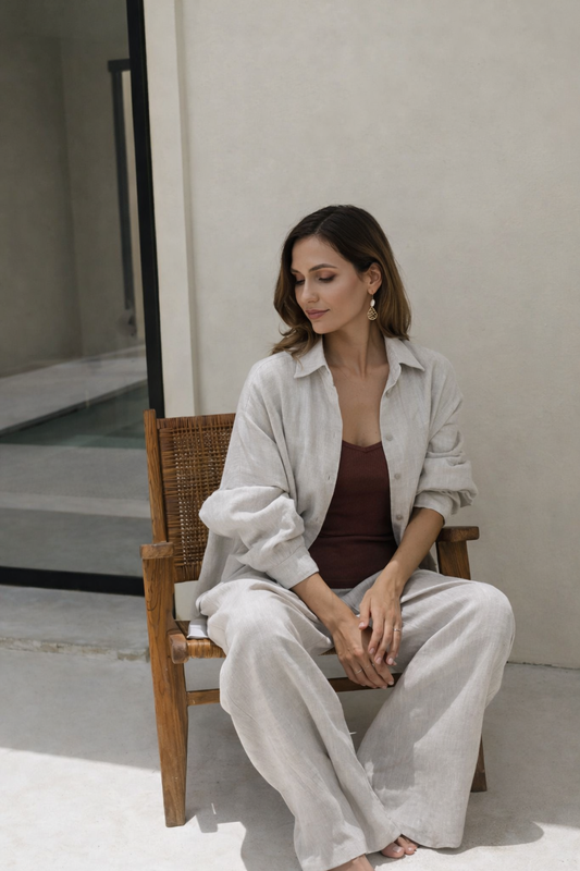 Natural Linen Set – Shirt & Trousers