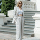 Natural linen women suit