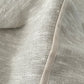 Seam and stitching detail on natural European linen skirt