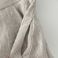 Side pocket detail on high waisted linen skirt