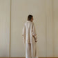White linen set Shirt & Trousers back