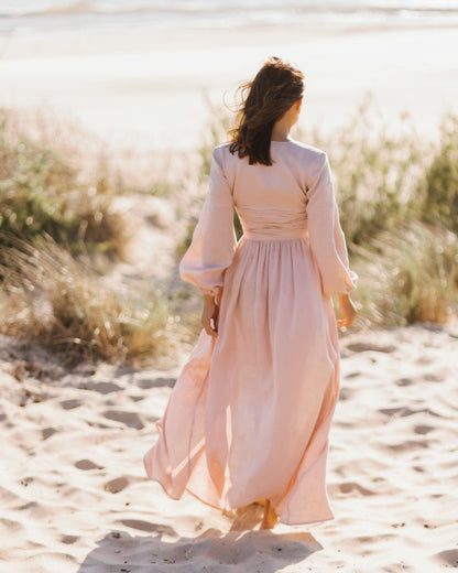 Linen maxi dress boho