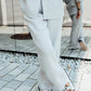 linen pants front detail