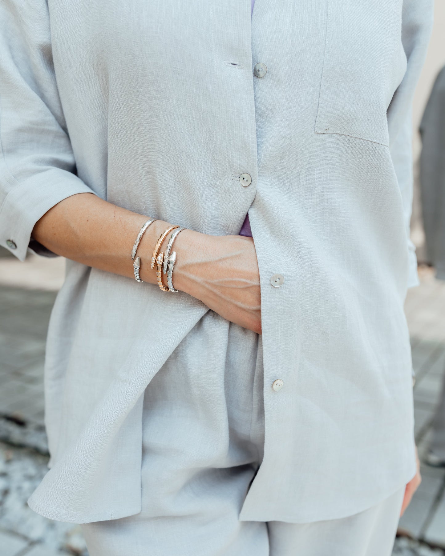 linen shirt front detail shell botton