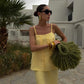 linen top and skirt set