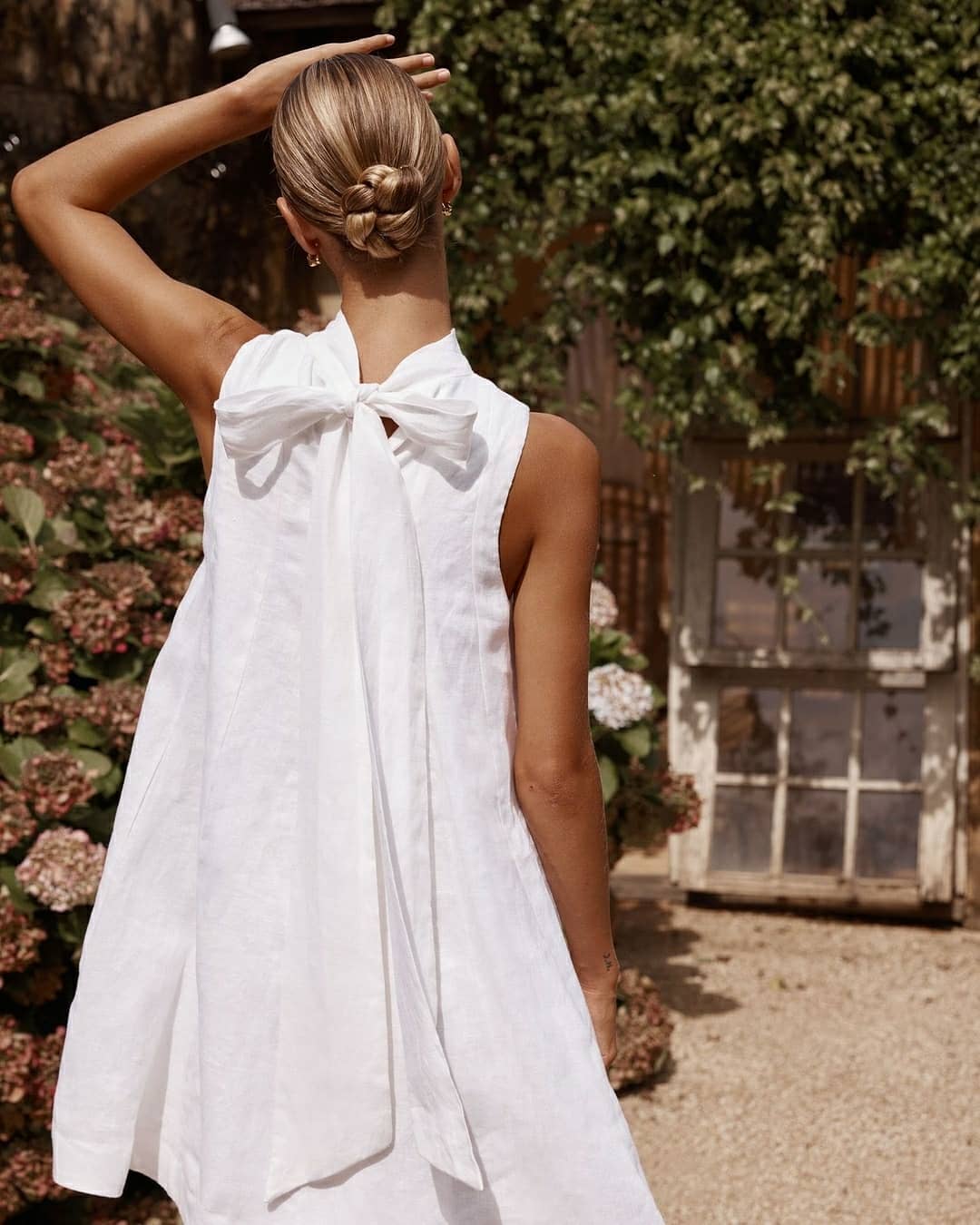 Mini bride linen dress for Viktorija