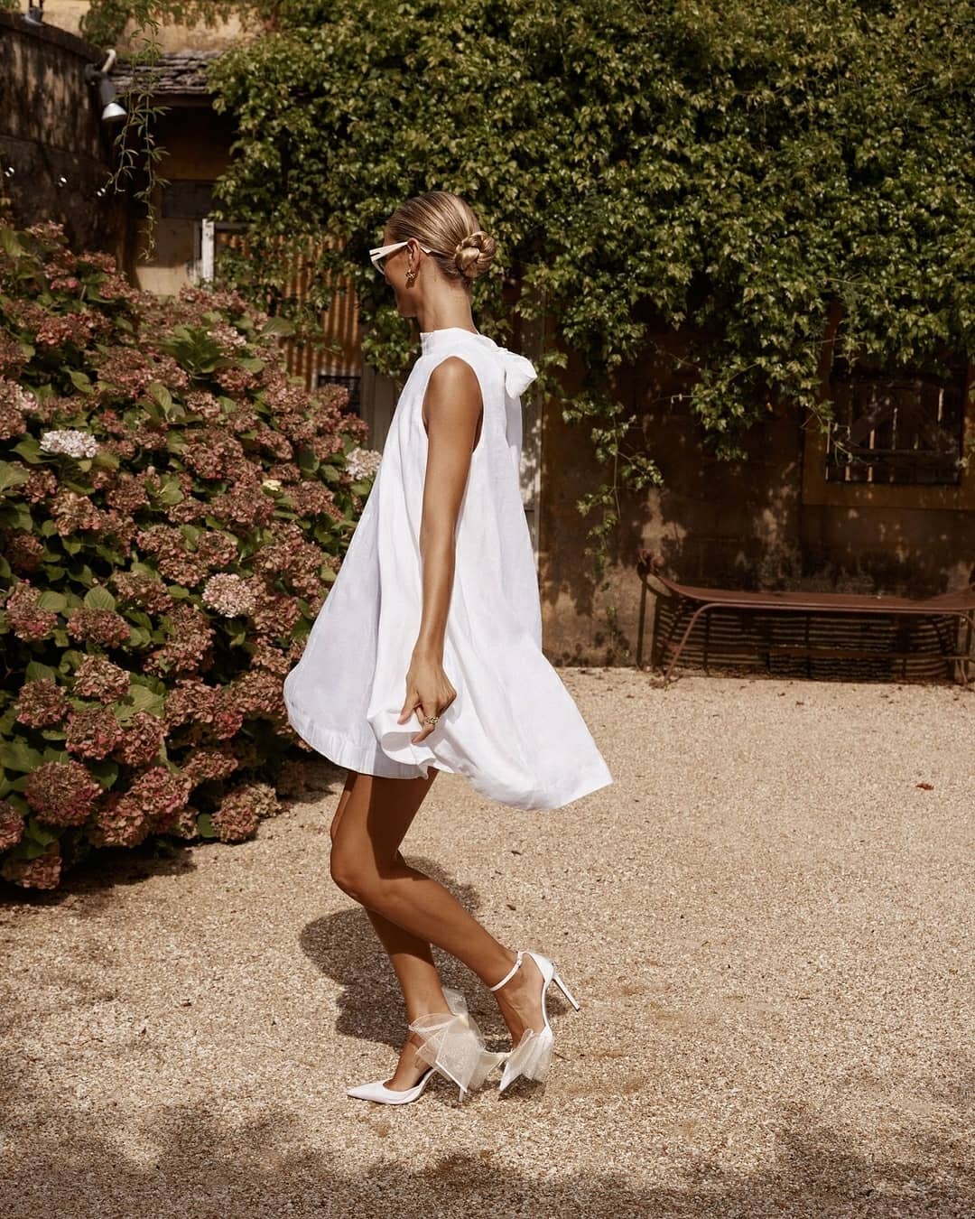 Mini bride linen dress