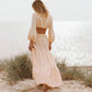 Robe longue en lin dos nu