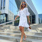 Robe portefeuille midi en lin