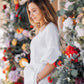 wrap linen dress Knee length 