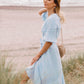 Robe portefeuille en lin