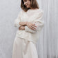 Silk dress with mohair sweater
